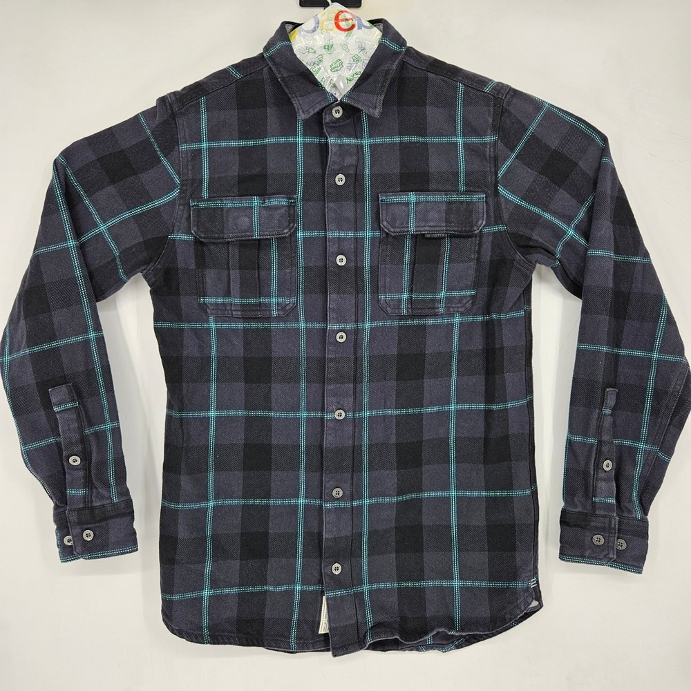 Jetty Shirt Mens Small Plaid Long Sleeve Button Up Flannel Casual Outdoors